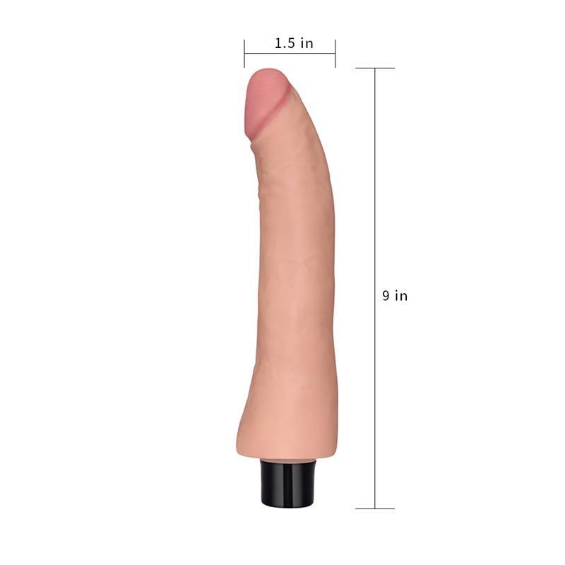 Vibrator, silicon, natural, LoveToy Vibrator Real Softee 22cm - Erotic Emporium